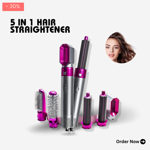Bright Bazar 5 In 1 Hair Straightener, Curler & more